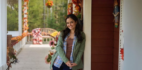 danica mckellar on set of swing into romance